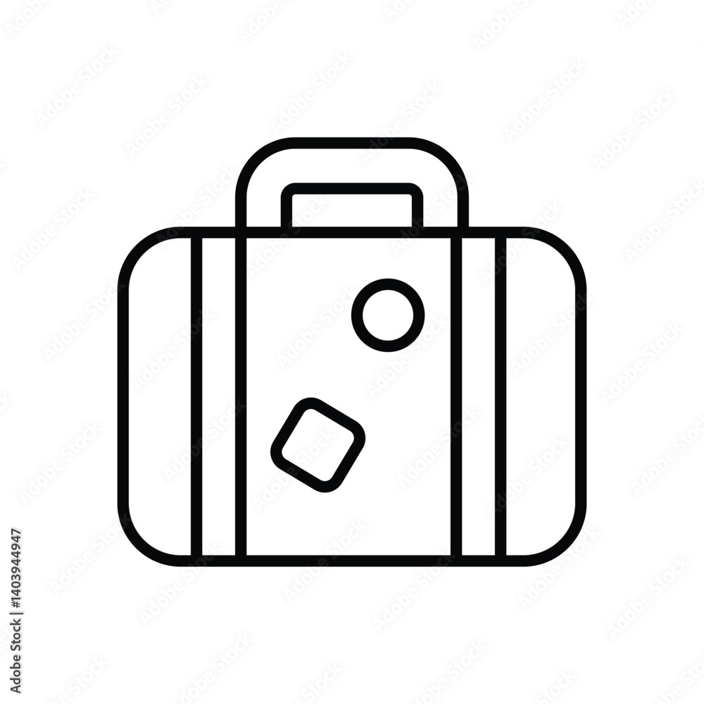 Suitcase Icon Vector Stock Illustration Suitcase Icon Vector Stock Illustration