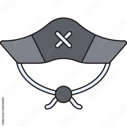 Pirate Hat II icon single vector illustration