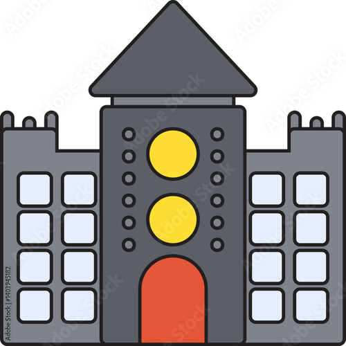 Castle icon single vector illustration
