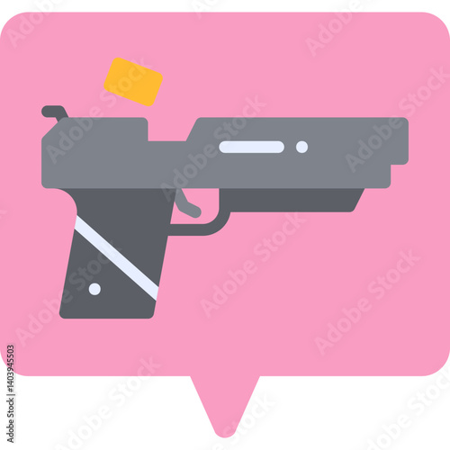 Pistol icon single vector illustration