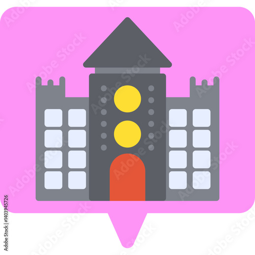 Castle icon single vector illustration