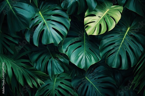 Wallpaper Mural Lush tropical leaves background Torontodigital.ca