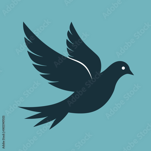Wallpaper Mural dove of peace vector  Vector icon illustration silhouette Graphics design image white background  Torontodigital.ca