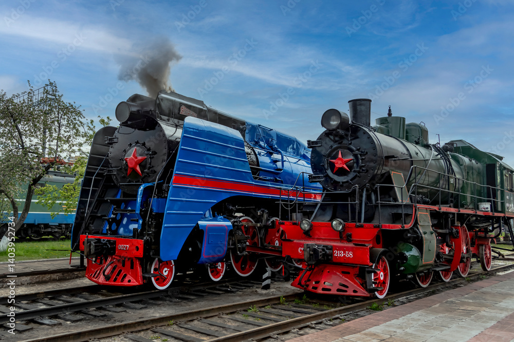 Naklejka premium Locomotives