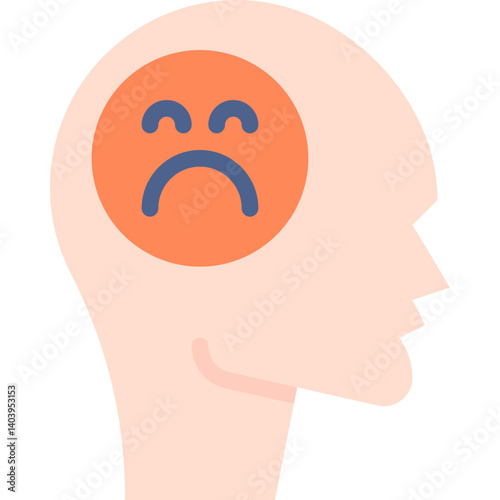 Melancholia icon single vector illustration