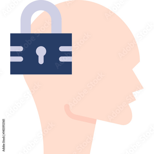 Mind Closed icon single vector illustration