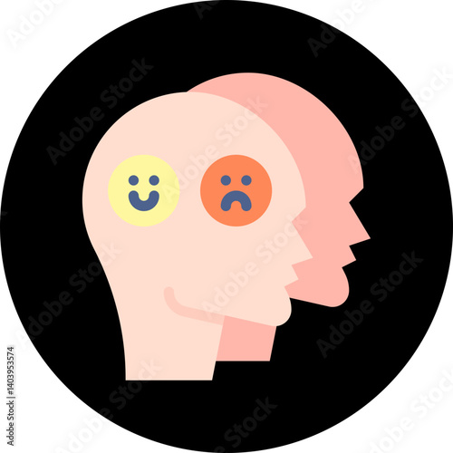Dissociation icon single vector illustration