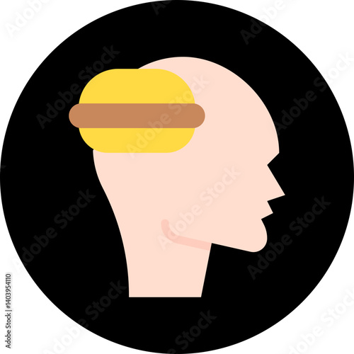 Binge Eating icon single vector illustration