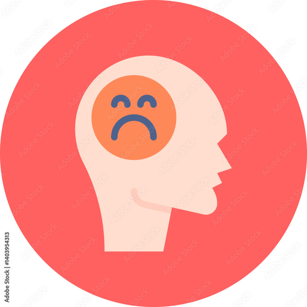 Melancholia icon single vector illustration Melancholia icon single vector illustration