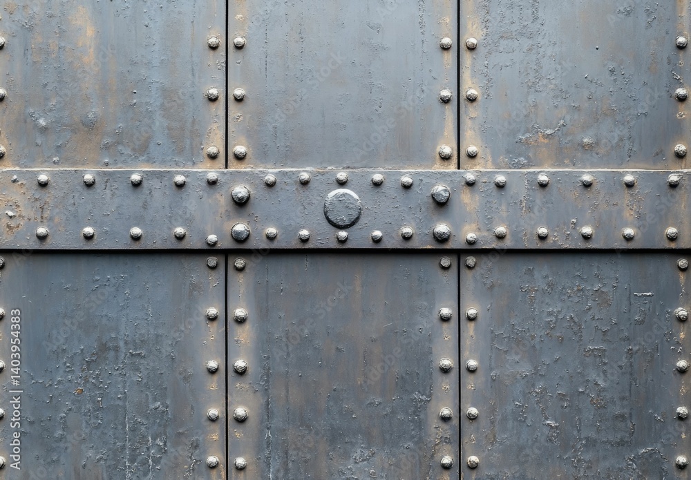 Detailed Metal Panel Texture with Rivets and Worn Industrial Surface Detailed Metal Panel Texture with Rivets and Worn Industrial Surface