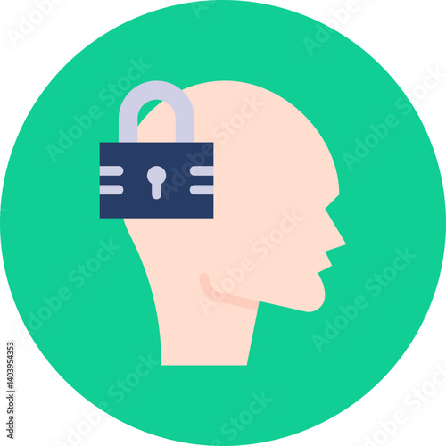 Mind Closed icon single vector illustration