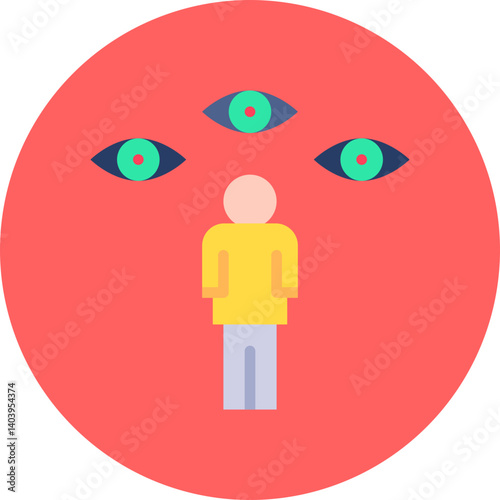 Paranoid icon single vector illustration
