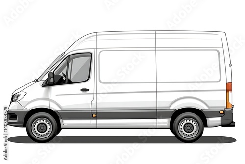 White Van Profile View