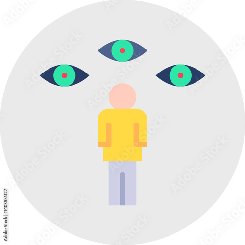 Paranoid icon single vector illustration