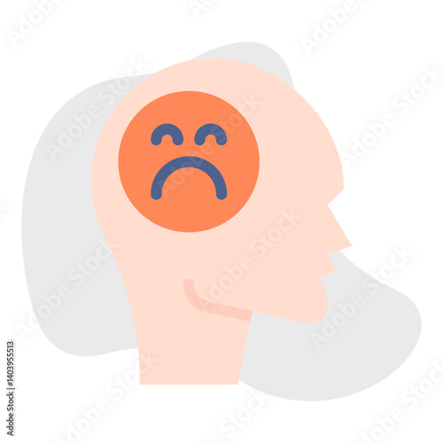 Melancholia icon single vector illustration
