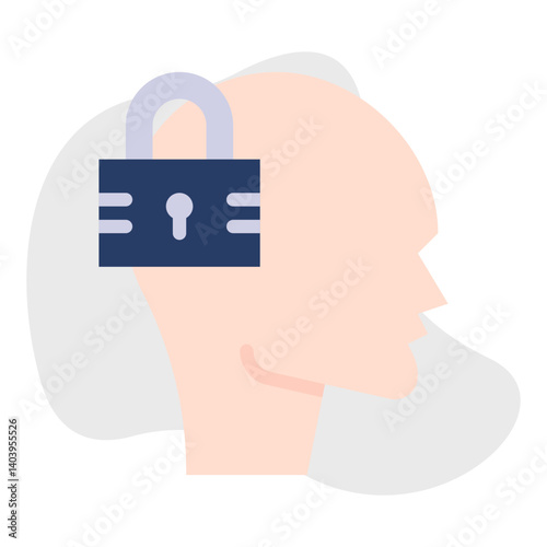 Mind Closed icon single vector illustration
