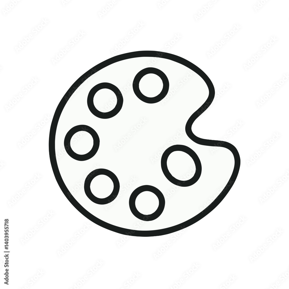 Art palette icon for creativity and artistic expression  