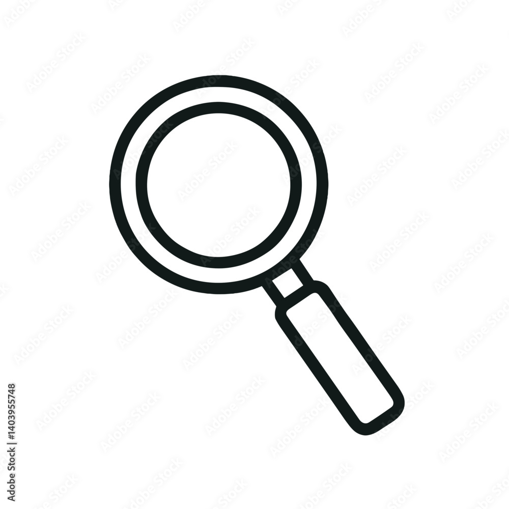Minimalist Magnifying Glass Icon for Search Functionality Minimalist Magnifying Glass Icon for Search Functionality