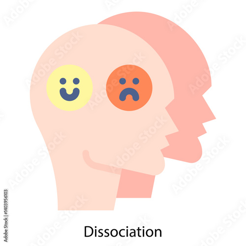 Dissociation icon single vector illustration