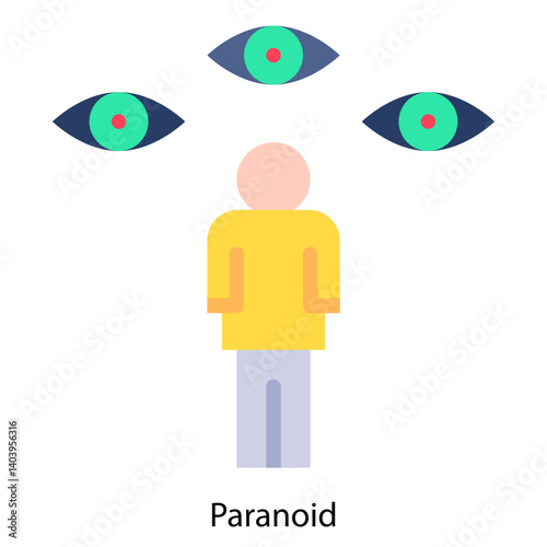Paranoid icon single vector illustration