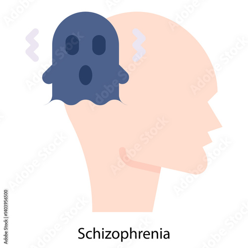 Schizophrenia icon single vector illustration