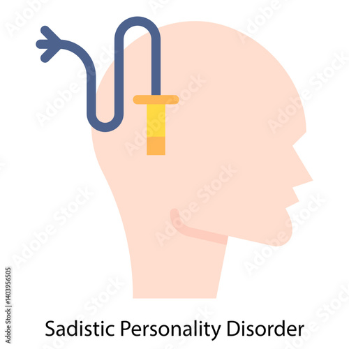 Sadistic Personality Disorder icon single vector illustration