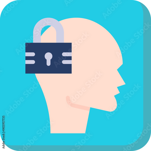 Mind Closed icon single vector illustration