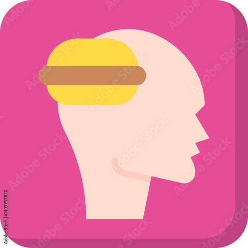 Binge Eating icon single vector illustration