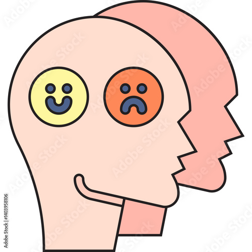 Dissociation icon single vector illustration
