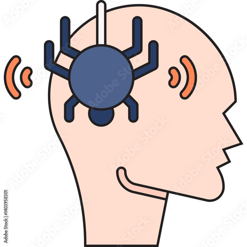 Phobia icon single vector illustration