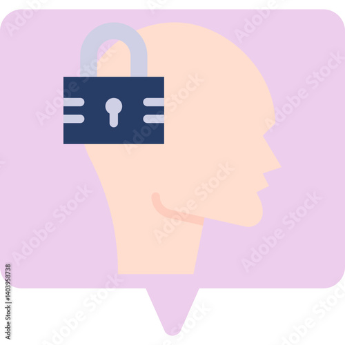 Mind Closed icon single vector illustration