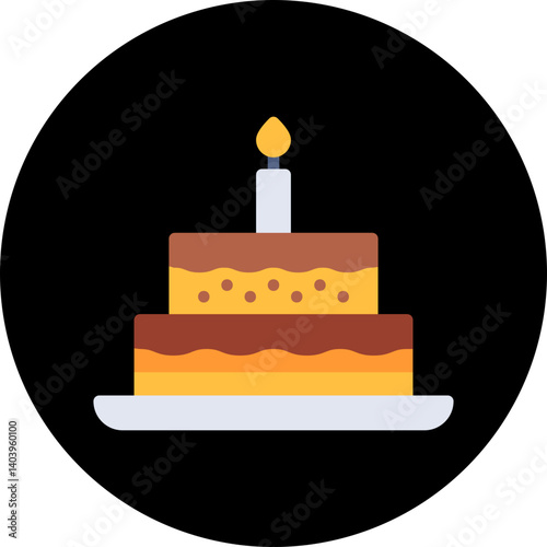 Cake icon single vector illustration