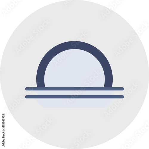 Plate icon single vector illustration