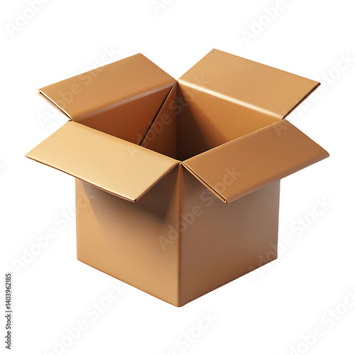 Open cardboard box packaging brown container package carton delivery moving