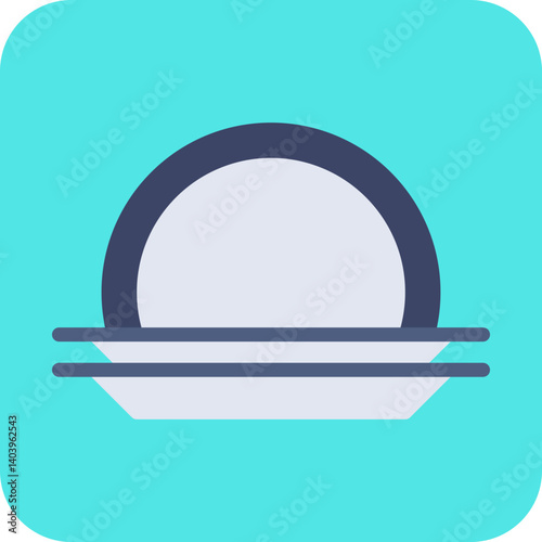 Plate icon single vector illustration