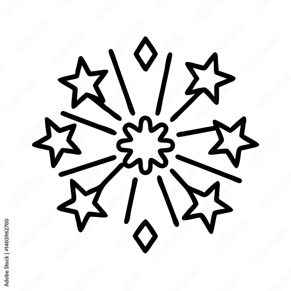 Obraz premium Download black and white starburst vector illustration for graphic design and decoration element use