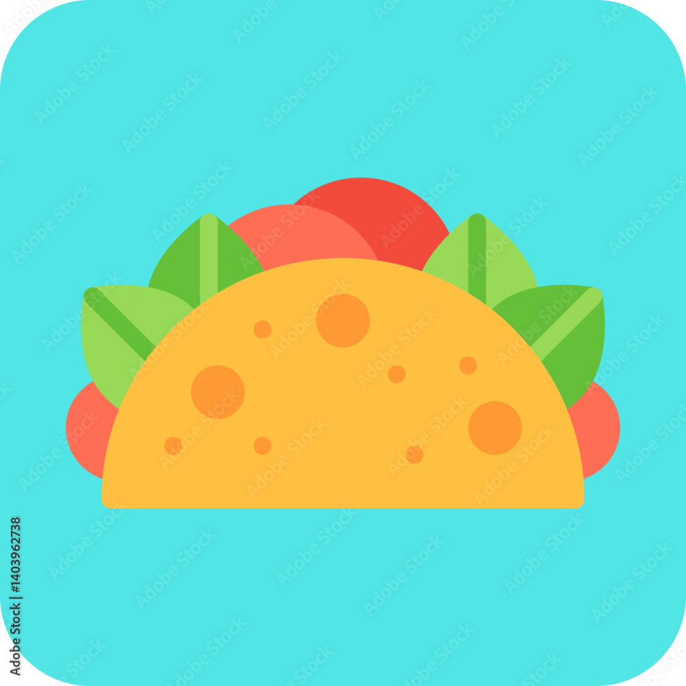 Taco icon single vector illustration Taco icon single vector illustration