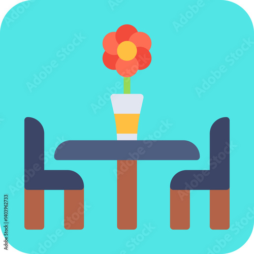 Table Restaurant icon single vector illustration