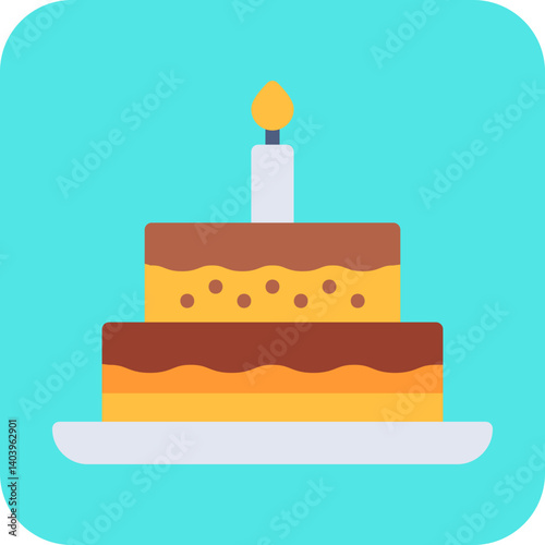 Cake icon single vector illustration