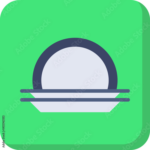 Plate icon single vector illustration