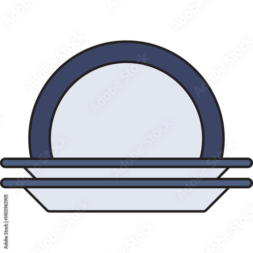 Plate icon single vector illustration
