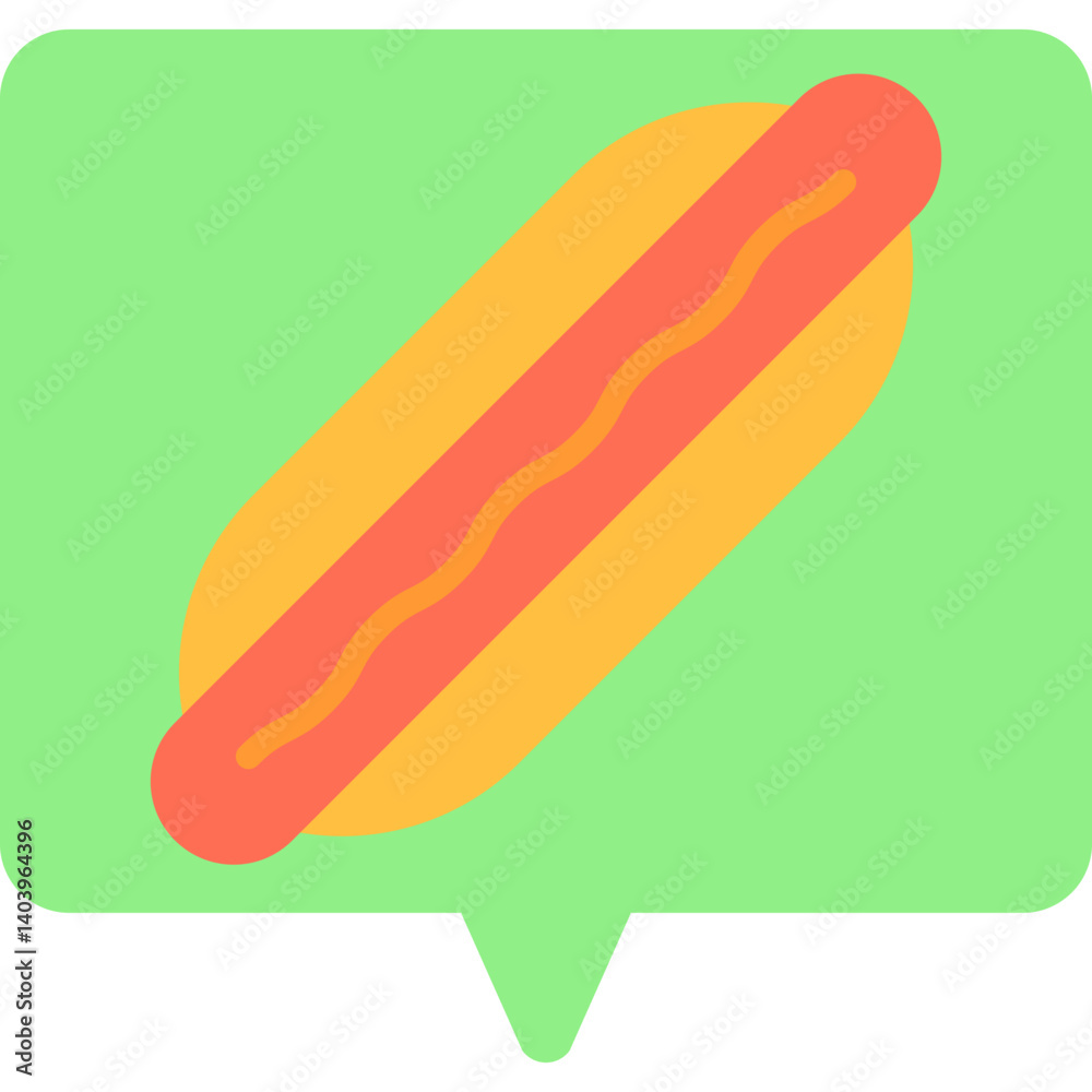 Hot Dog icon single vector illustration Hot Dog icon single vector illustration