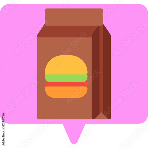 Take Away icon single vector illustration