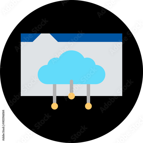 Web Hosting icon single vector illustration