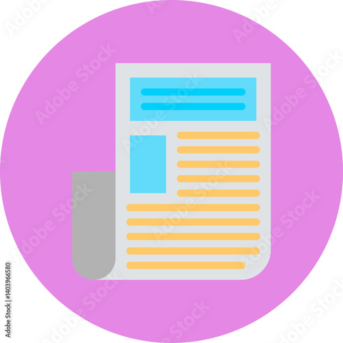 Press Release icon single vector illustration