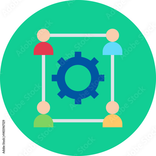 Team Support icon single vector illustration