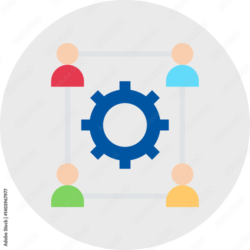 Team Support icon single vector illustration