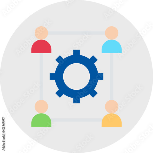 Team Support icon single vector illustration