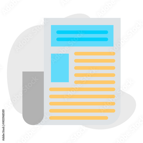 Press Release icon single vector illustration