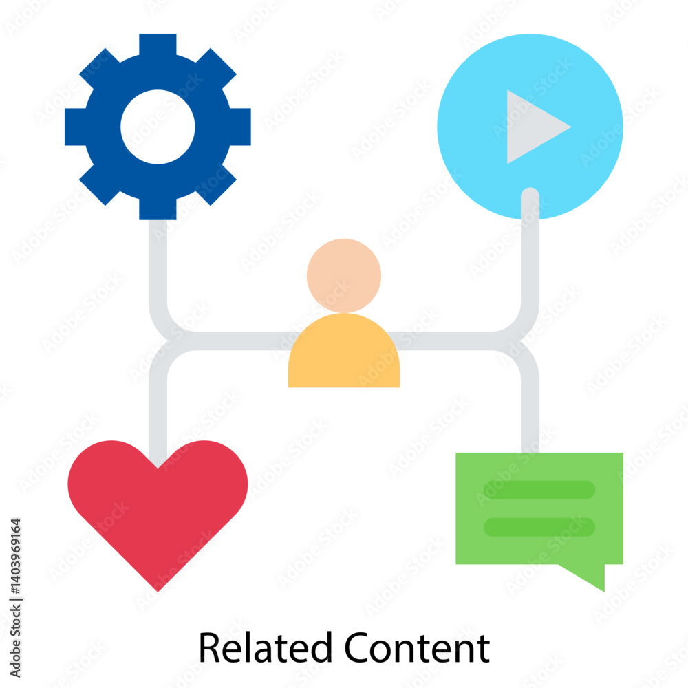 Related Content icon single vector illustration Related Content icon single vector illustration